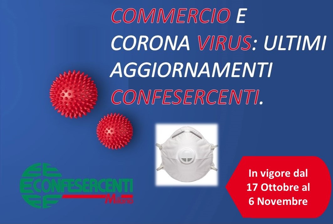 CoronaVirus, linee guida per attività economiche e produttive lombarde dal 17 Ottobre al 6 Novembre