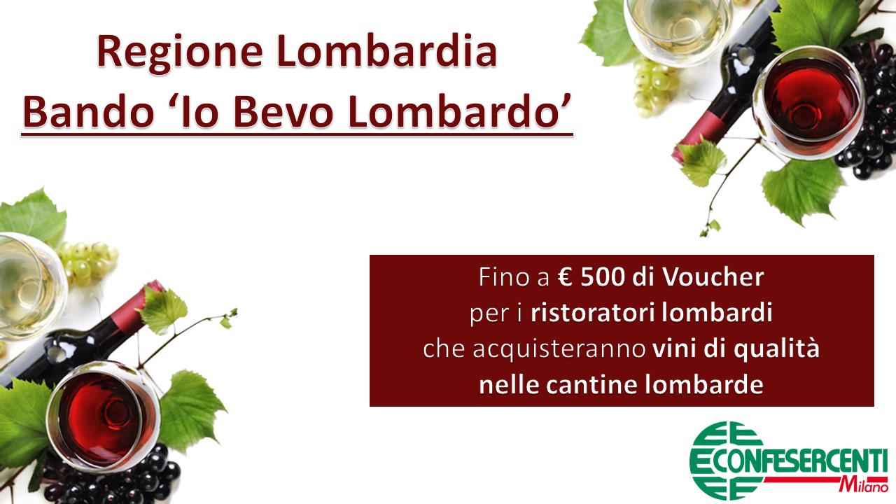 [BANDO CHIUSO] Nuovo Bando di Regione Lombardia: "Io Bevo Lombardo"