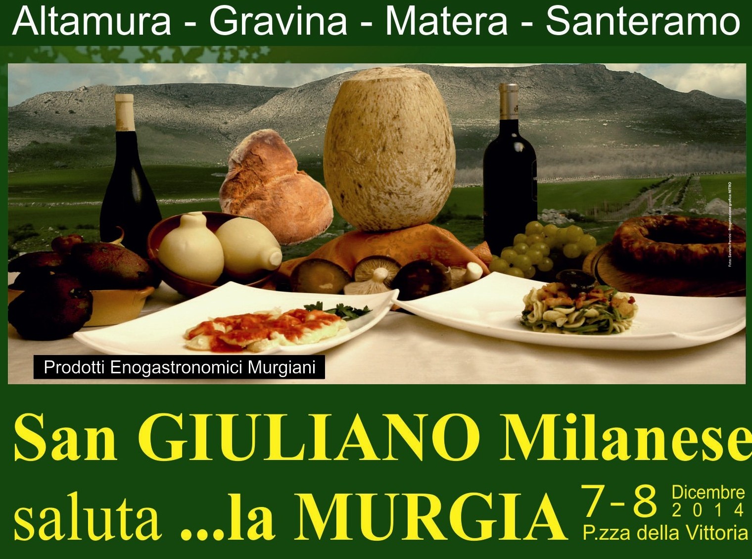 7 e 8 Dicembre: l'enogastronomia murgiana a San Giuliano Milanese